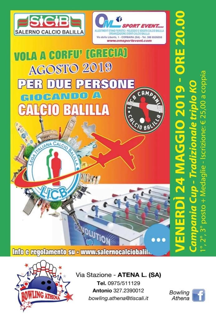 Questa sera al “Bowling Athena” di Atena Lucana tappa della “Campania Cup” di calcio balilla