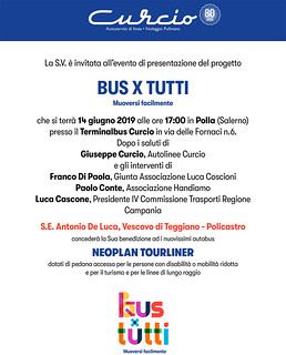 Polla: il 14 giugno presentazione del progetto delle Autolinee Curcio “BUS X TUTTI Muoversi facilmente”