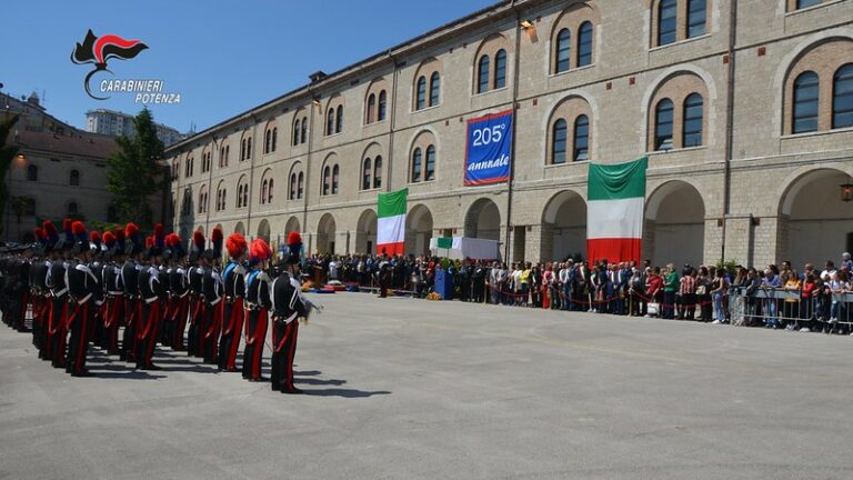 Potenza:i Carabinieri della Legione Basilicata celebrano il 205° anniversario della fondazione dell’Arma