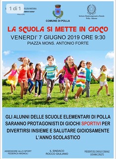 Polla: domani i bambini delle Elementari protagonisti del progetto “La scuola si mette in gioco”