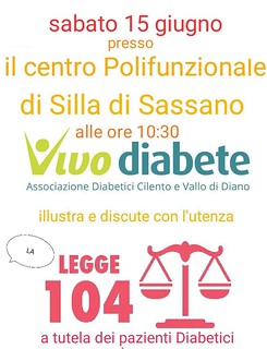 Domani a Sassano un convegno sulla legge 104 a tutela dei pazienti diabetici