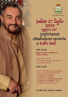 Caggiano: il 27 luglio conferimento della cittadinanza onoraria all’attore indiano Kabir Bedi