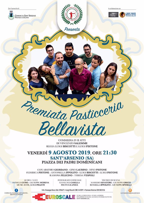 Domani la compagnia “Sant’Arsenio – Ieri,oggi e domani” in scena con “Premiata Pasticceria Bellavista”