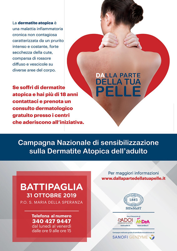 Il 31 ottobre all’ospedale di Battipaglia visite gratuite per chi soffre di dermatite atopica