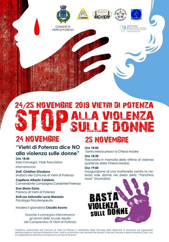 Domani e il 25 novembre a Vietri di Potenza iniziative per dire “NO” alla violenza sulle donne