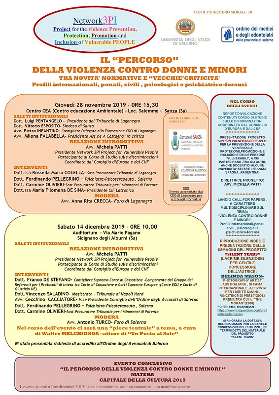 Domani a Sanza al via incontri per la prevenzione della violenza contro donne e minori