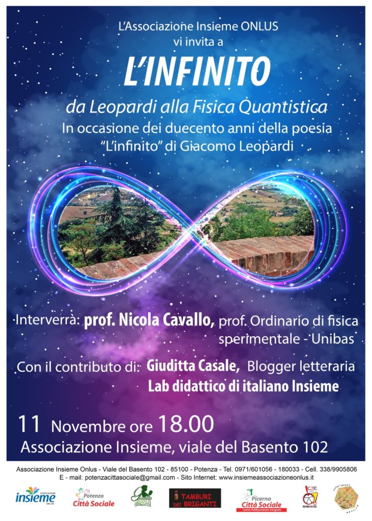 A Potenza domani l’incontro “L’infinito da Leopardi alla Fisica Quantistica”