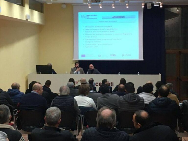 Energia e sostenibilità per la Pubblica Amministrazione. Successo per il workshop ENEA a Sanza