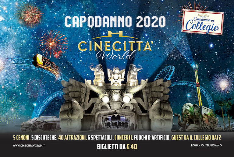 Capodanno 2020.A Cinecittà World festa dedicata a “Il Collegio” con i protagonisti del programma di Rai2