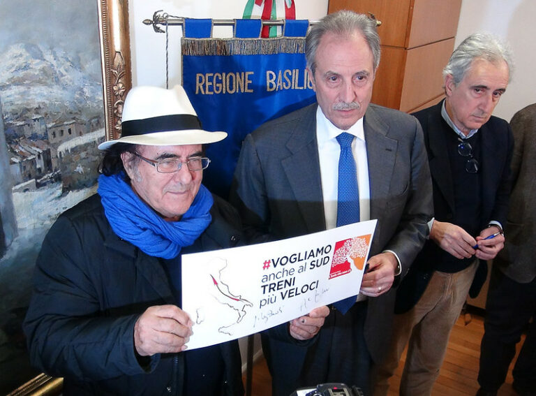 Il cantante Al Bano incontra il Presidente della Basilicata Bardi. Appello per l’alta velocità al Sud