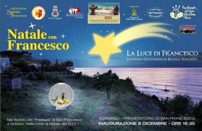 Agropoli: domani si inaugura “La Luce di Francesco” per ricordare il Natale a Greccio del 1223