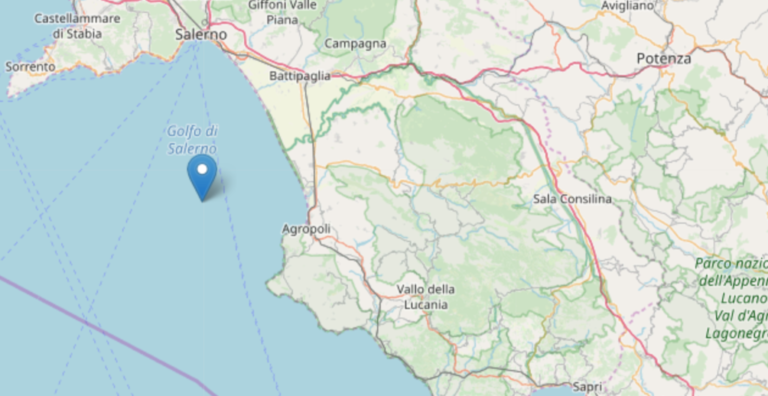 Scossa di terremoto nel mare del Cilento. Epicentro tra Agropoli e Capaccio Paestum