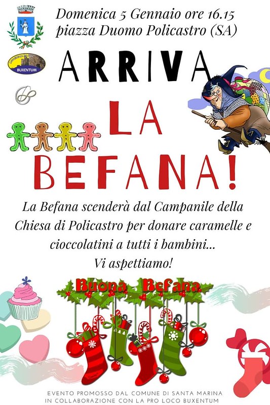 Domani a Policastro arriva la Befana, doni per tutti i bambini presenti