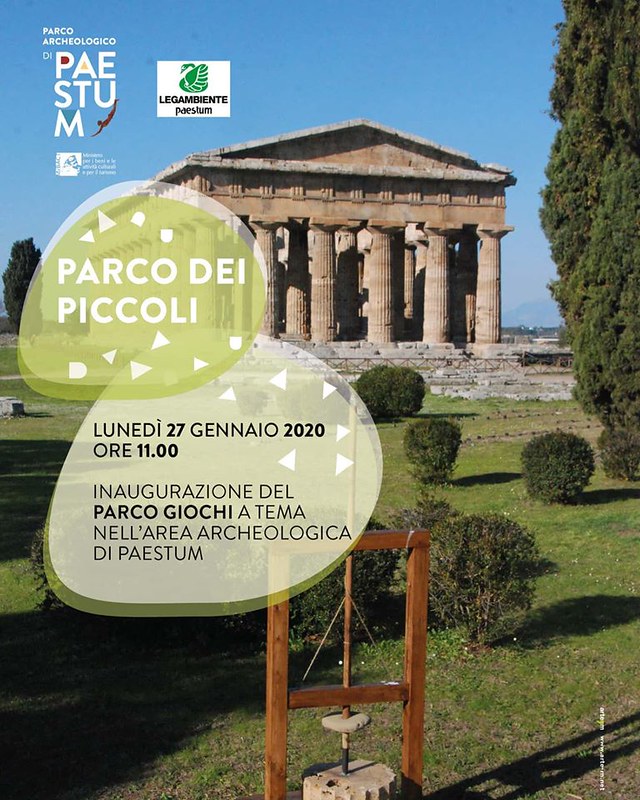 Nasce a Paestum il “Parco dei Piccoli”, macchinari e giochi antichi all’ombra dei templi