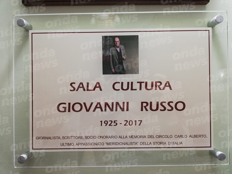 Il Circolo Carlo Alberto di Padula ricorda la figura del compianto giornalista Giovanni Russo