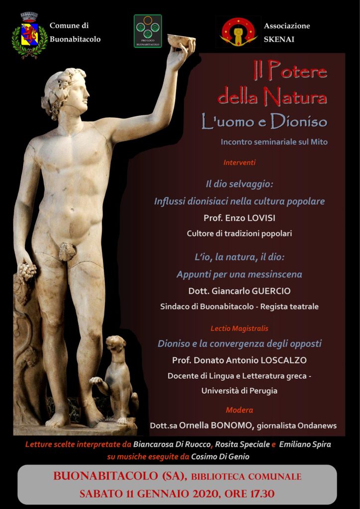 L’11 gennaio la dimensione umana, naturale e divina di Dioniso al centro di un convegno a Buonabitacolo