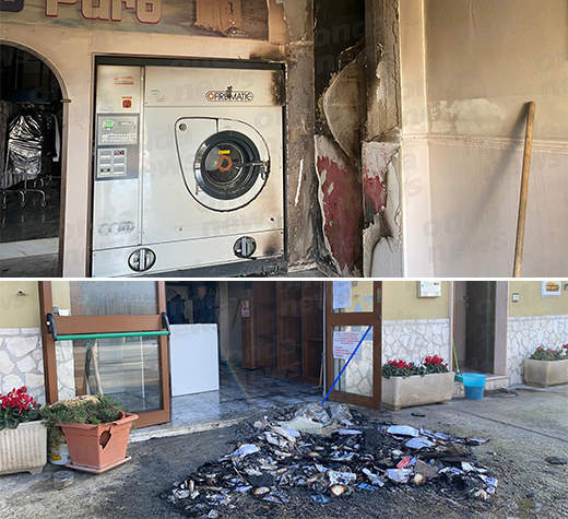 incendio lavanderia sala 6 febbraio 2020 ev