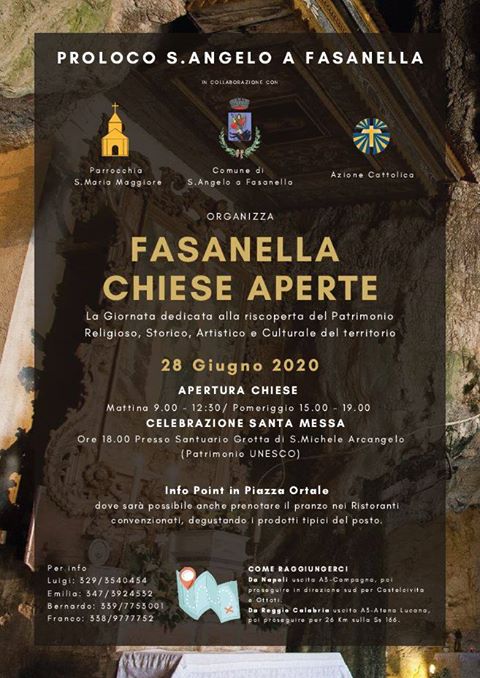 Il 28 giugno a Sant’Angelo a Fasanella chiese aperte per una giornata alla scoperta del territorio