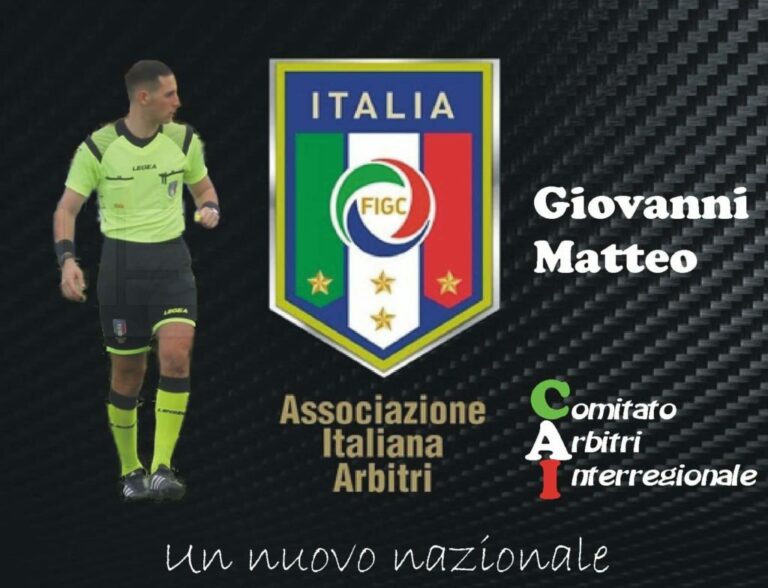 Nuove soddisfazioni per l’AIA di Sala Consilina. L’arbitro Giovanni Matteo promosso a livello nazionale