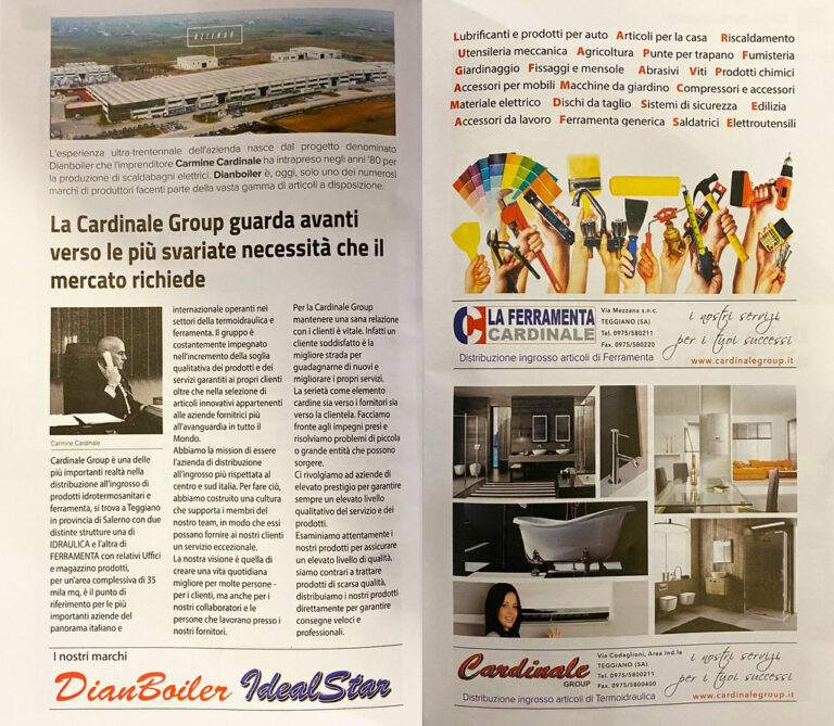 L’azienda Cardinale Group sulle pagine della Guida de “La Repubblica” dedicata alla Calabria