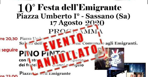 festa emigrante sassano annullata fb