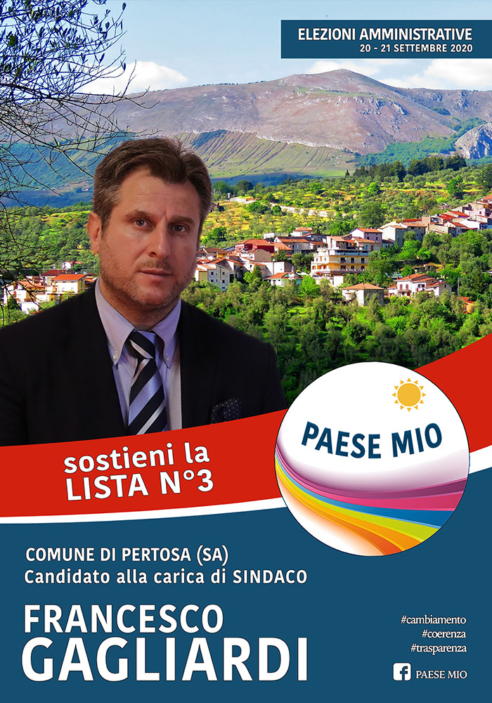 MANIFESTO FRANCESCO GAGLIARDI elezioni pertosa 2020