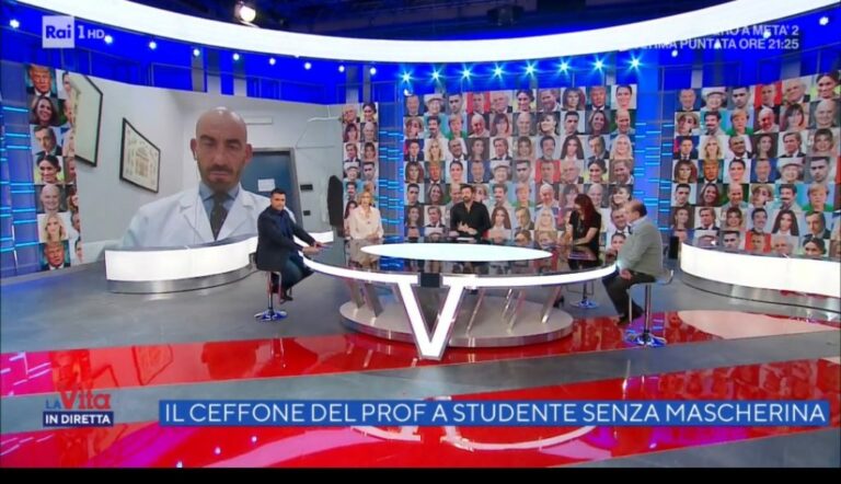 Docente del “Leto” dà uno schiaffo ad un alunno. La vicenda approda a “La Vita in Diretta” su Raiuno