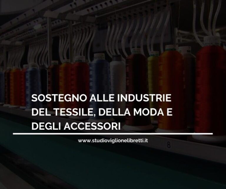 sostegno industria tessile viglione libretti