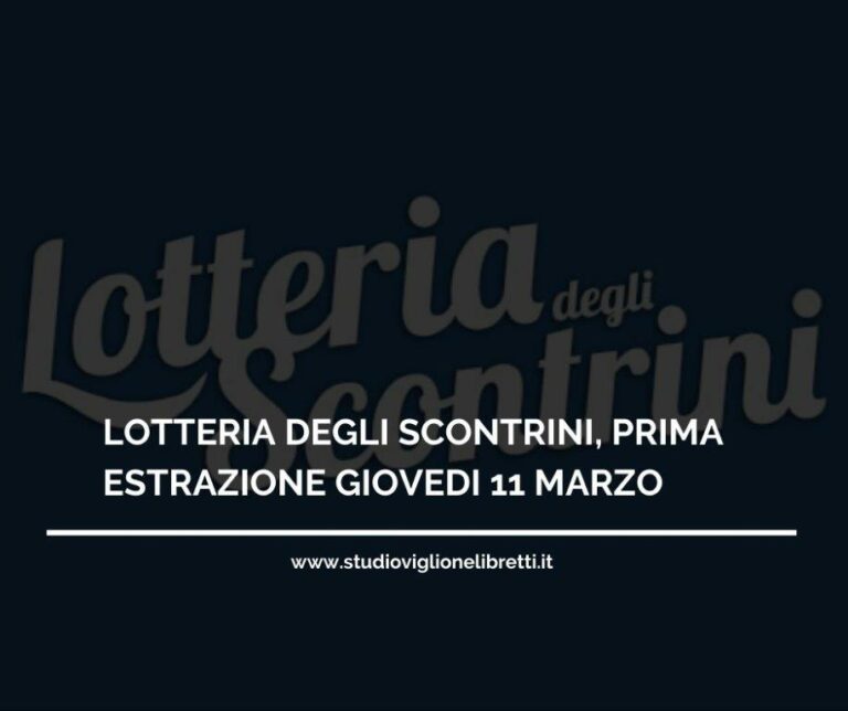 LOTTERIA DEGLI SCONTRINI viglione libretti