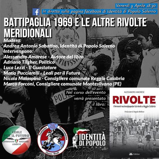 Locandina EVENTO RIVOTE BATTIPAGLIA 9 aprile 2021