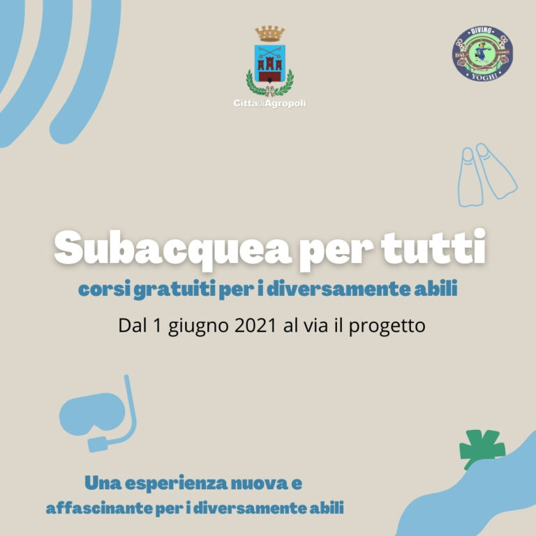 Subacquea per tutti agropoli corso 2021