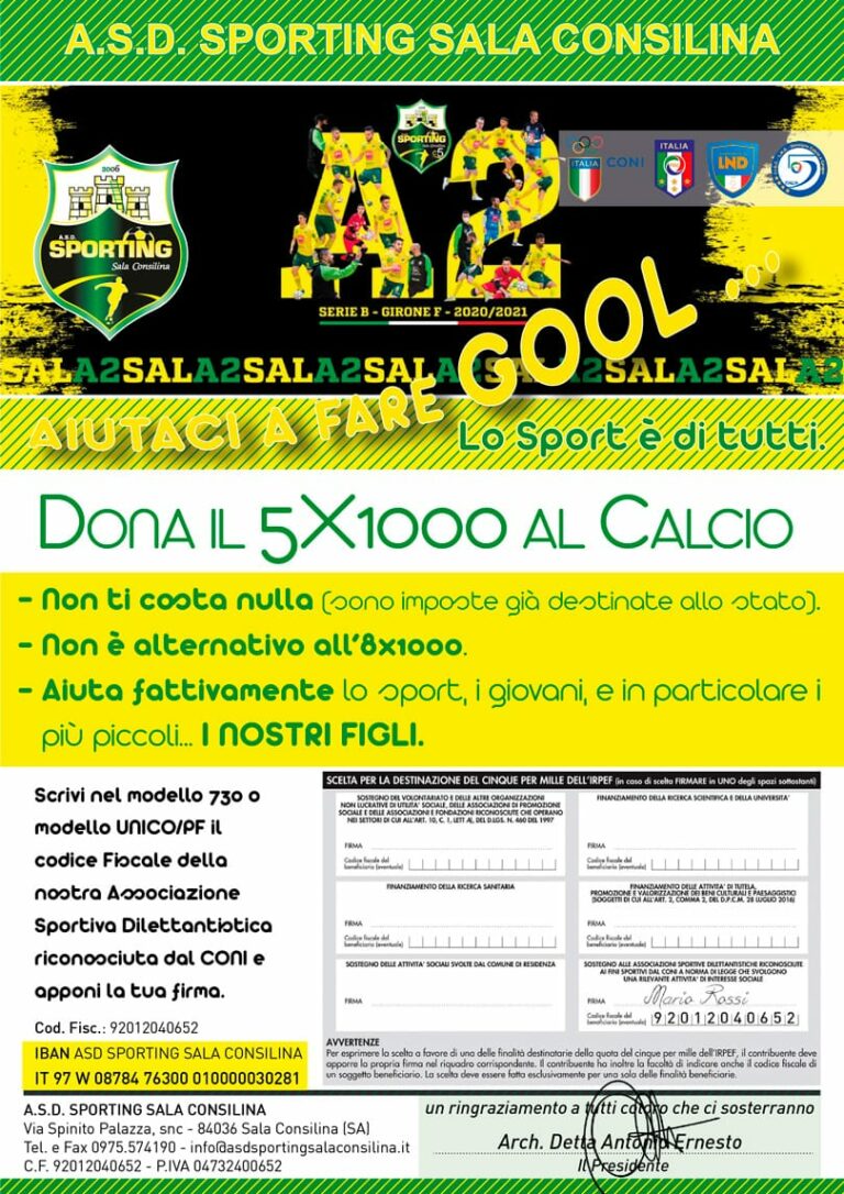 5x1000 sporting sala consilina 2021