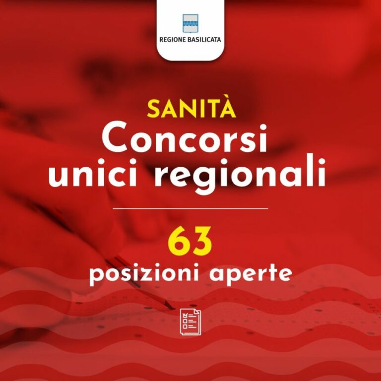 concorsi unici regione basilicata sanità