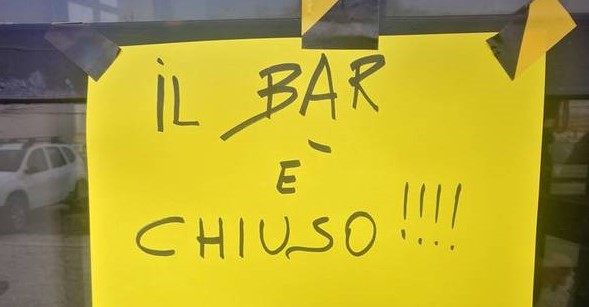 bar chiuso