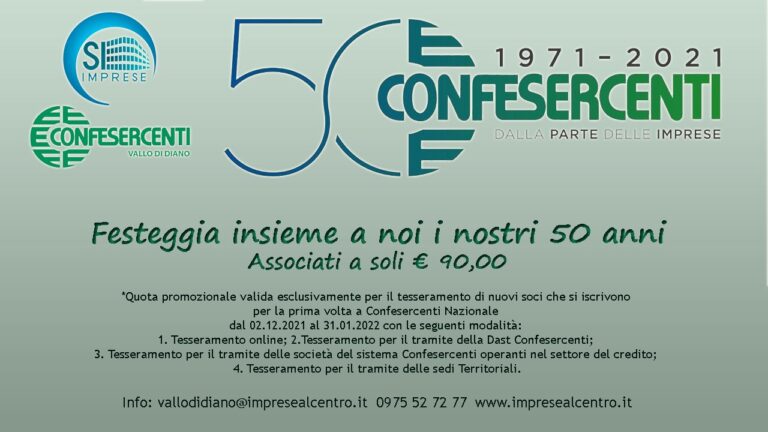 confesercenti 50 anni