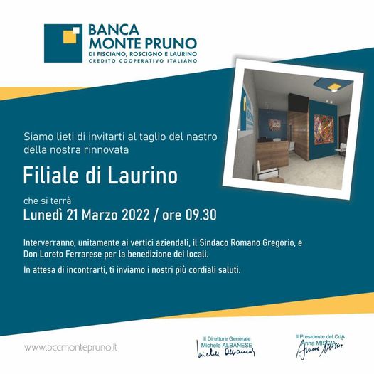 rinniovo filiale laurito banca