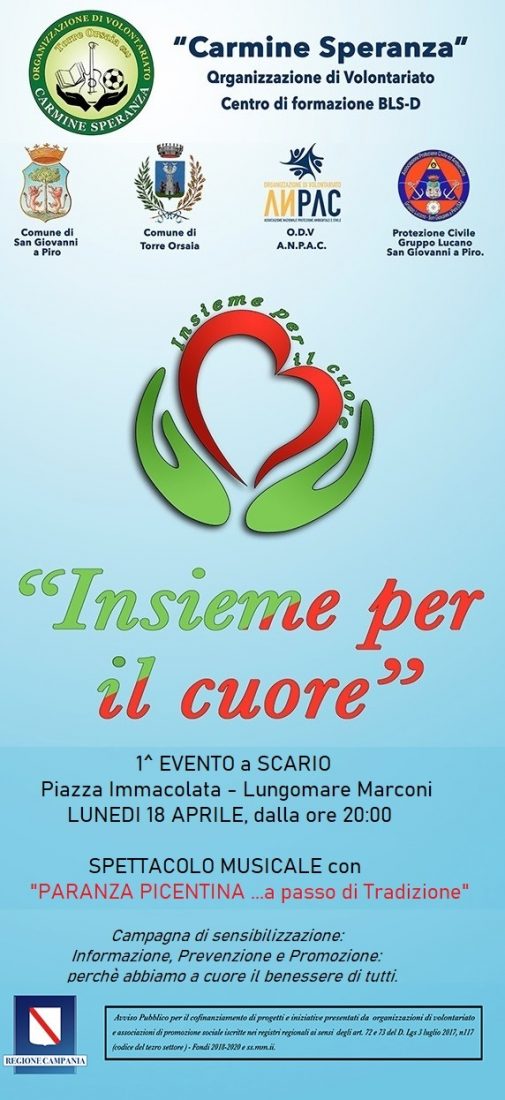 locandina evento scario 18-04-2022 insieme per il cuore