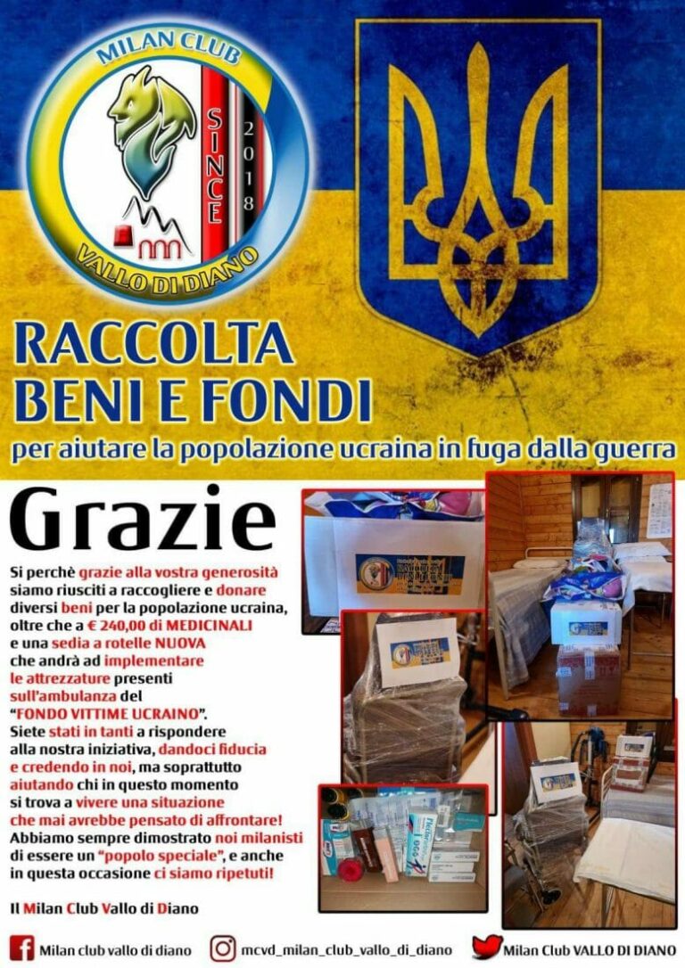 locandina raccolta fondi ucraina