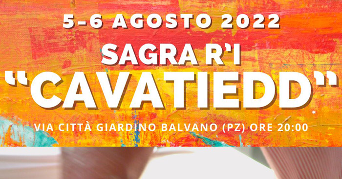 sagra cavatieddi balvano 2022 fb