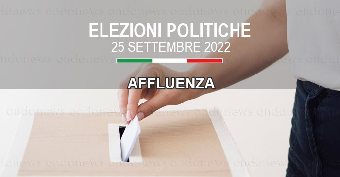 elezioni 25 settembre 22 AFFLUENZA