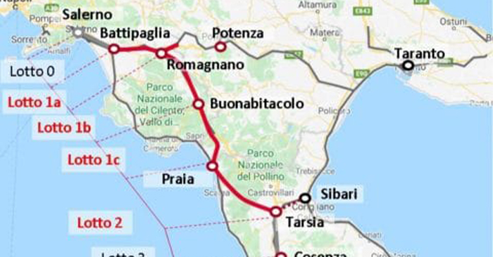 progetto ferrovia Buonabitacolo-Praia- FB