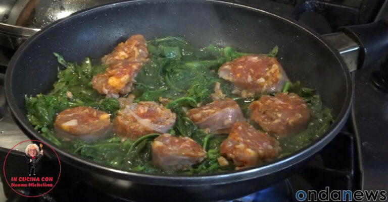 in cucina con nonna michelina broccoli e salsiccia