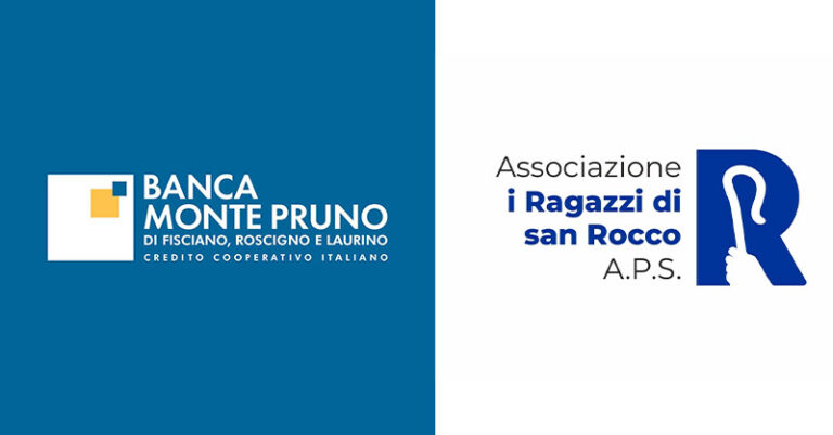 logo banca e ragazzi di san rocco