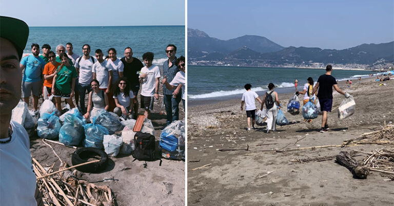 pulizia spiaggia salerno FB