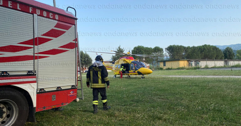 eliambulanza e vigili del fuoco