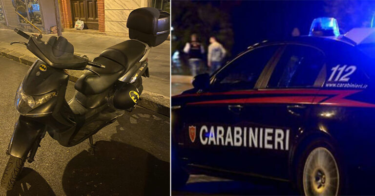 foto carabinieri scooter rubato