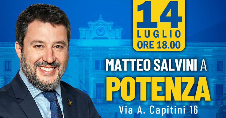 matteo salvini potenza il 14 luglio