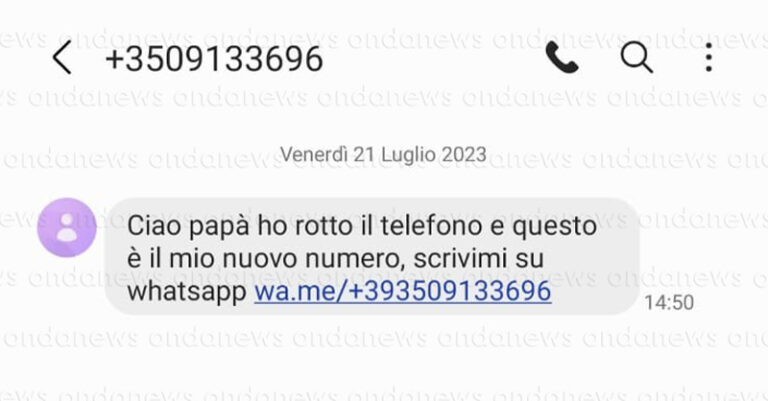 truffa numero cellulare whatsapp