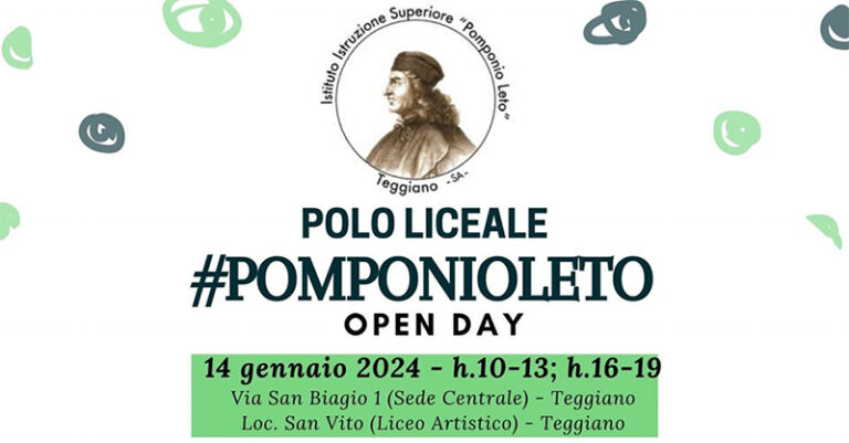 open day pomponio leto locandina fb