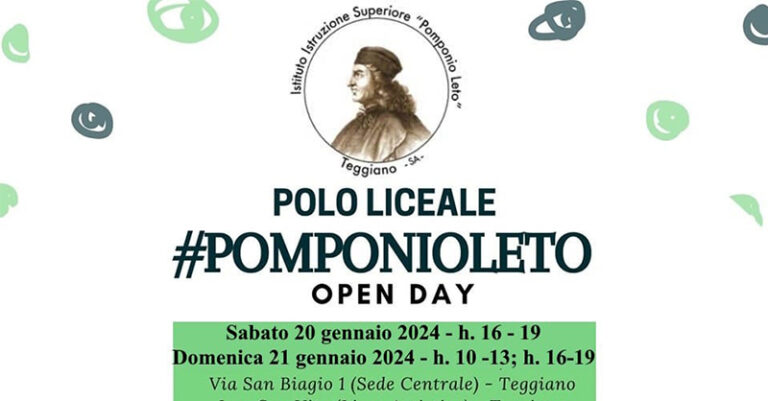 pomponio leto-open day-20 e 21 gennaio-FB